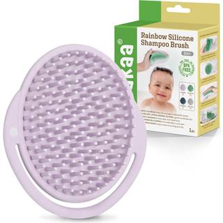 Haakaa Silicone Shampoo Brush - Cradle Cap Brush Comb - Baby Hair Scrubber - Scalp Massager til nyf?dte & sm?b?rn - 1pk -Lavender