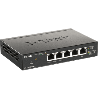 D-Link DGS-1100-05PDV2 5-Port Gigabit PoE Smart Managed Switch and PoE Extender