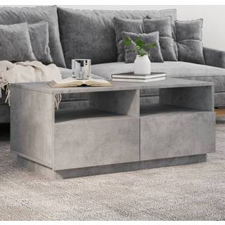 Sofabord Med Led-Lys 90X49X40 Cm Betongrå