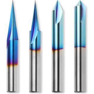 Genmitsu CNC tr?udsk?ringsfr?serbits s?t 1/4'' skaft 4 STK 15 detaljer udsk?ringsliner+ 20 profilbit+ 60 & 90 V rille WC04A