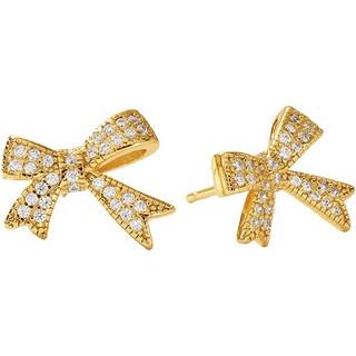 MerlePerle - Elvira øreringe i forgyldt sølv m. sløjfer