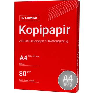 Lomax kopipapir / printerpapir A4/80g/500 ark