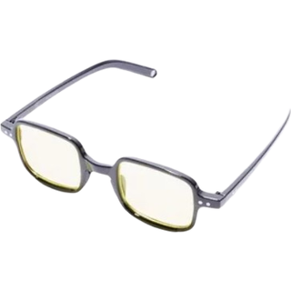 Mens Square Yellow Lens Sunglasses In Black