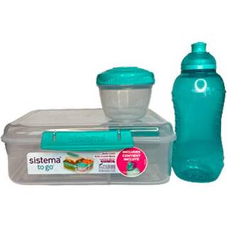 Sistema 1.65L Bento Lunch with 330ml Bottle