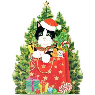 Caspari Christmas Cat Adventskalender - 1 hver