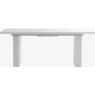 PALANZO spisebord med tillægsplade 105x196+45 cm - Hvid