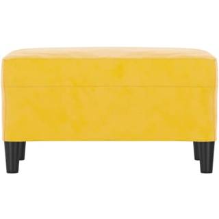 bænk 70x35x41 cm velour gul
