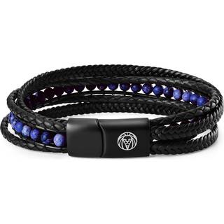 Naxos Læderarmbånd m. Lapis Lazuli