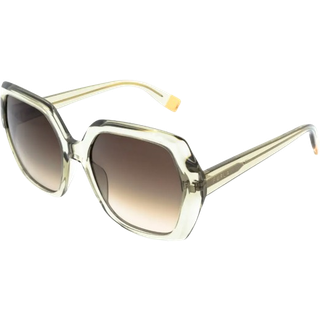 Furla Kvinde SFU620V 03GE Solbriller Acetat Grøn Brun Firkantet Normal Skygge