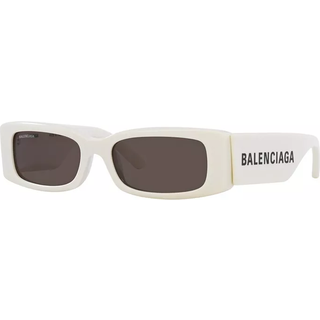 Balenciaga BB0260S Asian Fit 003 56 Solbriller Kvinder Hvid - White - 56mm