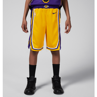 Los Angeles Lakers 2023/24 Icon Edition Nike NBA Swingman-shorts til større børn (drenge) - gul