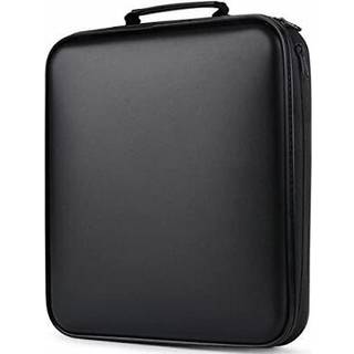 TIMCORR DVD Opbevaring CD Case Holder:DVD Binder Beskyttende CD Bog B?rbar DVD Organizer-CD Pung 160 Disc Holder Hard Plastic Film Case Sort CD P