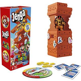Hasbro Jenga: Super Mario Edition Game Block Stacking Tower Game för Super Mario fans i åldrarna 8 och uppåt (Amazon Exclusive)