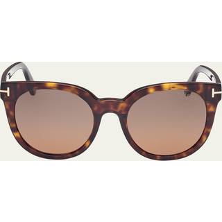 Tom Ford FT1109 MOIRA Polarized 52H 53 Solbriller Kvinder Tortoiseshell - Dark Tortoise - 53mm