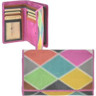 Geldbörse Leder 14x9cm "Candy Shop" zickzack bunt 864-99 | Greenburry