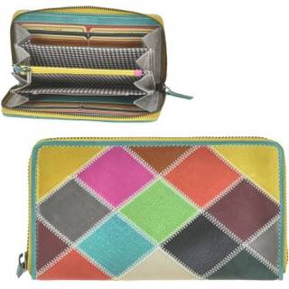 Geldbörse Leder 18x10cm "Candy Shop" zickzack bunt 874-99 | Greenburry