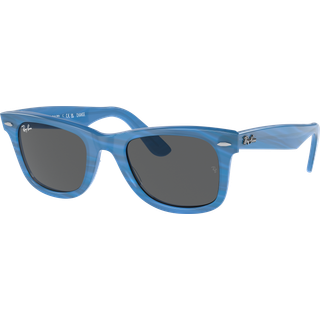 Ray-Ban RB2140F WAYFARER Asian Fit 1409B1 52 Solbriller Mænd Blue - Transparent Photochromic Striped Blue - 52mm