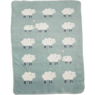 David Fussenegger Mila Babytæppe 75x100 Cm Sheep Light Green - Babytæpper Akryl Hvid - 01935170