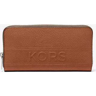 MK Hudson Pebbled Leather Zip-Around Wallet - Brown - Michael Kors - ONE SIZE