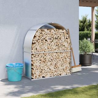 brændestativ 120x45x140 cm galvaniseret stål sølvfarvet