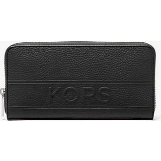 MK Hudson Pebbled Leather Zip-Around Wallet - Black - Michael Kors - ONE SIZE