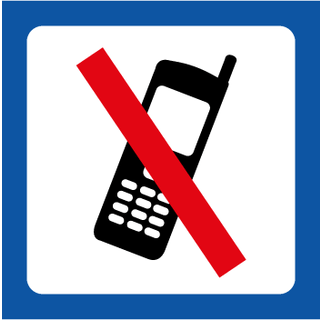 Mobiltelefon forbudt - Plast - 100 x 100 mm
