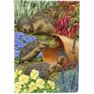 """" Caroline's Treasures ASA2087GF -pindsvin i Flower Pot Garden Size Flag Lille Multicolor """"