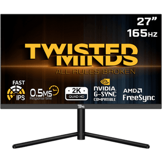 TWISTED MINDS FLAT GAMING MONITOR 27" QHD - 165Hz -> Forventet levering: 1-2 hverdage