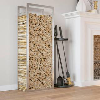 Brændestativ Stål Mat - Sølv / 50 x 28 x 132 cm