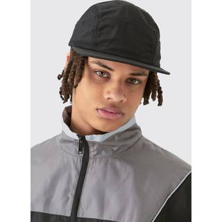 Mens Soft Touch Woven Camper Hat In Black