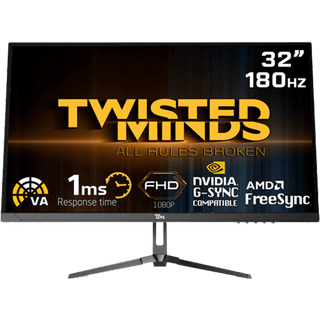 Twisted Minds 32” FHD, 180Hz, VA, 1ms, HDR Curved Gamingskærm