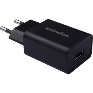 Cirafon Wall Charger 1xusb 230v 5v 2.4a Black Sort