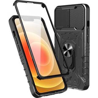 iPhone 13 Craftsman-cover med skærmbeskyttelse i hærdet glas - sort