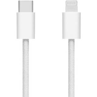Linocell Flettet USB-C til Lightning-kabel - Hvid 2 m