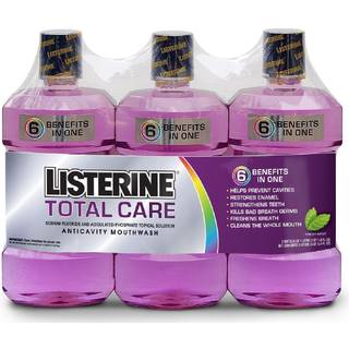 Listerine Total Care Anticavity mundskyl frisk mynte smag 1 l flaske 3 pakke