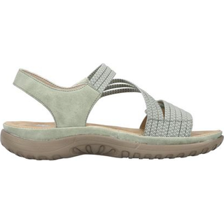 Rieker Sandal Med Elastik og Velcro Rem Grøn 43
