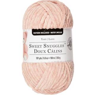 Sweet Snuggles Yarn af Loops & Threads - Garn til strikning af hæklet vævning og kunst & håndværk - Pink Polyester 8,8 oz