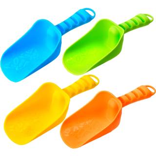 Sloosh Beach Sand Skovle til børn - 4 pakker Skovler Farverige Scoops rejser Sandlegetøj til småbørn Kids Udendørs Digging Leg tunge plastik Have