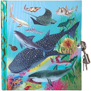 eeBoo Dagbog med lås Hajer