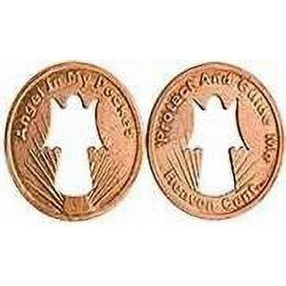 Sterling gaver Angel Pennies Protect Guide Me Cut -Out Angel Copper - Pack 50 Penny Coins