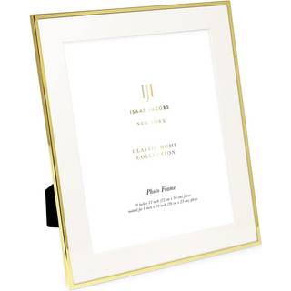 Isaac Jacobs 10x12 (Matted 8x10) Gold Metal Picture Frame Classic Metal Photo Frame lavet til bordplade og h?ngende display hjem og kontor d? Cor