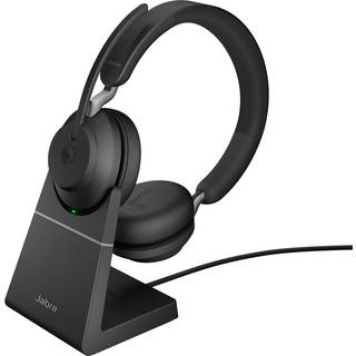 Jabra Evolve2 65 Med Ladestander Usb Type-a Microsoft Teams Sort