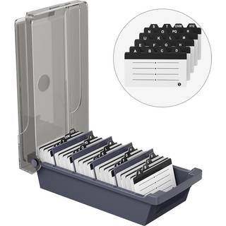 Maxgear Visitkortholder til skrivebord Visitkort Arrang?r Kreditkortindehaver Fil Visitkortholdere Boks Opbevaringskapacitet: 500 kort (2,2 x 3,5