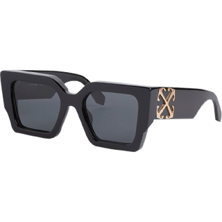 Off-White Unisex OERI128 Catalina 1007 black Solbriller Acetat Sort Grå Firkantet Normal