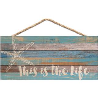 Dette er livets s?stjerner bl? n?d 10 x 4,5 tr?v?g h?ngende plak