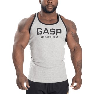 Ribbed T-back, Grey Melange