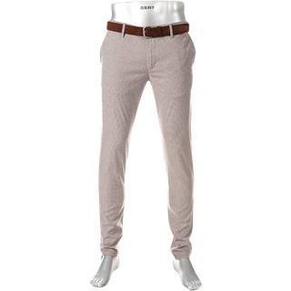 Alberto Herren Chino braun kariert Slim Fit