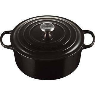 Le Creuset Signature Gryde Rund 28 Cm - Gryder Emaljeret Støbejern Sort - 21177281402430