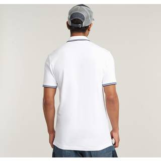 Dunda Slim Stripe Polo - White - Men