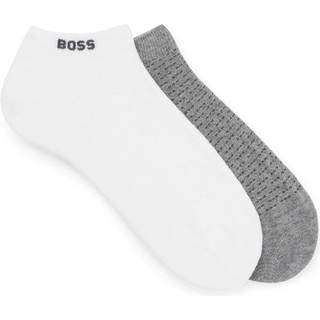 BOSS 2-pak Minipatetrn CC Ankle Socks - White/Grey - Str 39/42